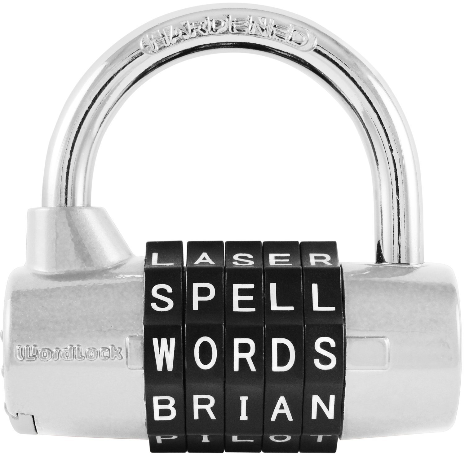 Pad Lock Wordlock Resettable Word Combination Black/Silver/Pink eBay