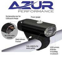 Headlight AZUR Fusion USB Rechargeable 400 Lumens
