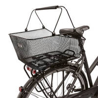 Wire Bike Basket Suit Rear Carrier Clamp Attachment with Two Handles Wire Bike Basket Suit Rear Carrier Clamp Attachment with Two Handles