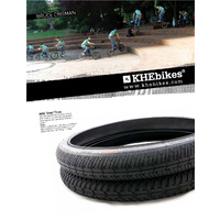 KHE BMX Bike Tyre Standard Street-Park Mac2+, 20" x 2.30", Black-Black Sidewall KHE BMX Bike Tyre Standard Street-Park Mac2+, 20" x 2.30", Black-Black Sidewall