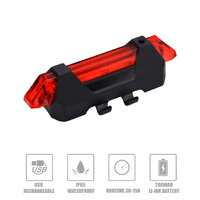 Bicycle RearLight USB Rechargeable 4 Different Flash Modes Waterproof Bicycle RearLight USB Rechargeable 4 Different Flash Modes Waterproof
