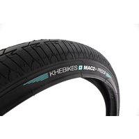 KHE BMX Bike Tyre Puncture Proof Street-Park Mac2+, 20" x 2.30", Black-Black Sidewall KHE BMX Bike Tyre Puncture Proof Street-Park Mac2+, 20" x 2.30", Black-Black Sidewall