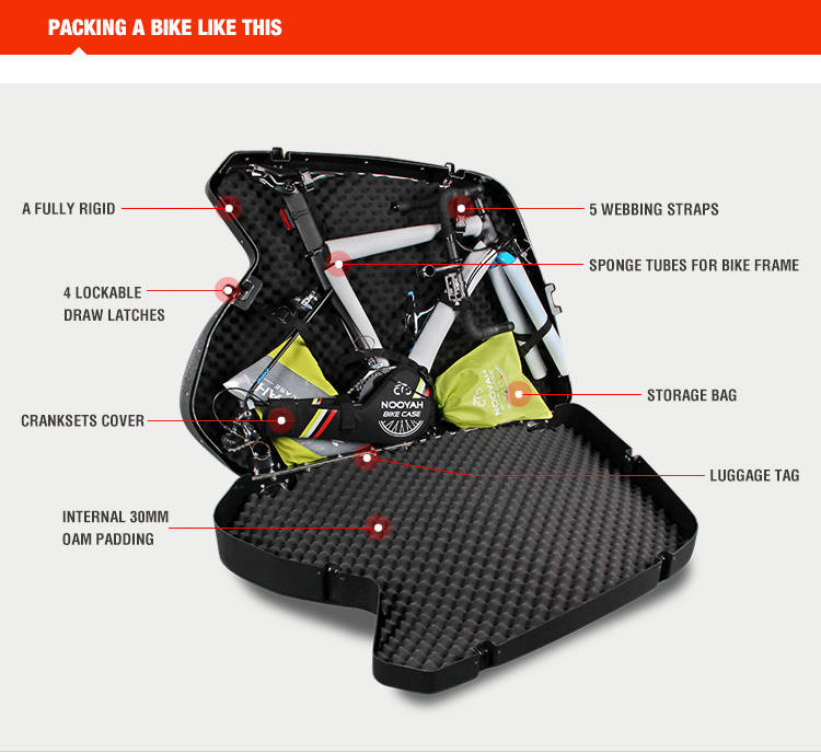 Nooyah ABS Bicycle Travel Bag Hard Case Pod Pro