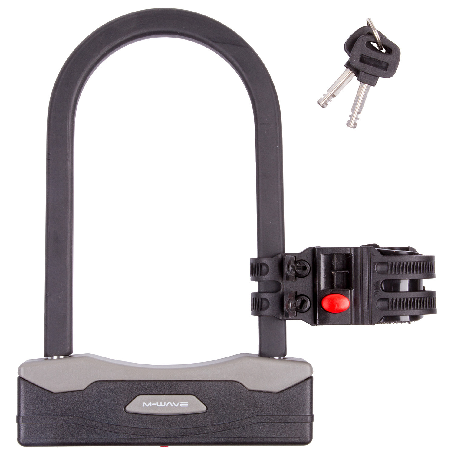 Lock U-Shackle with Two Keys &  New Bracket BK005 166mm x 320mm Black Lock U-Shackle with Two Keys &  New Bracket BK005 166mm x 320mm Black