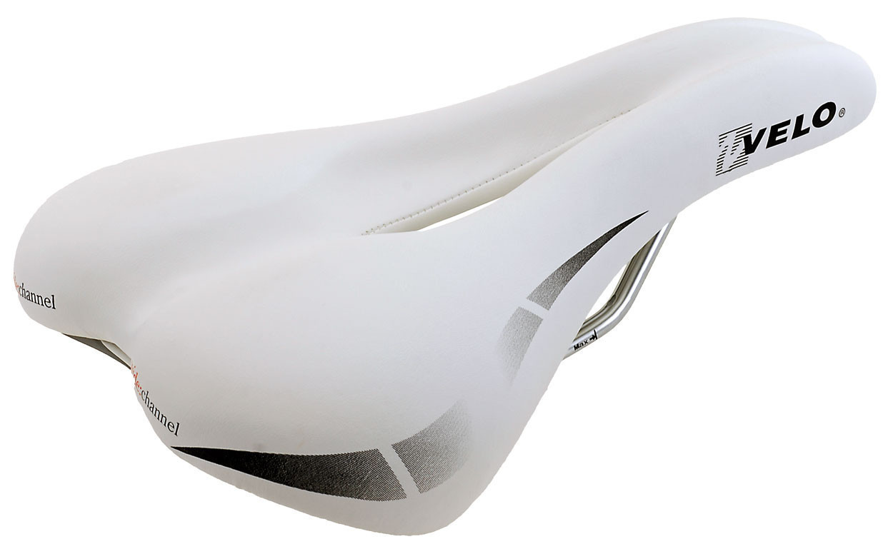Velo Saddle Wide Channel White 270 mm X 175 mm 360 Grams. Mens Seat. Velo Saddle Wide Channel White 270 mm X 175 mm 360 Grams. Mens Seat.