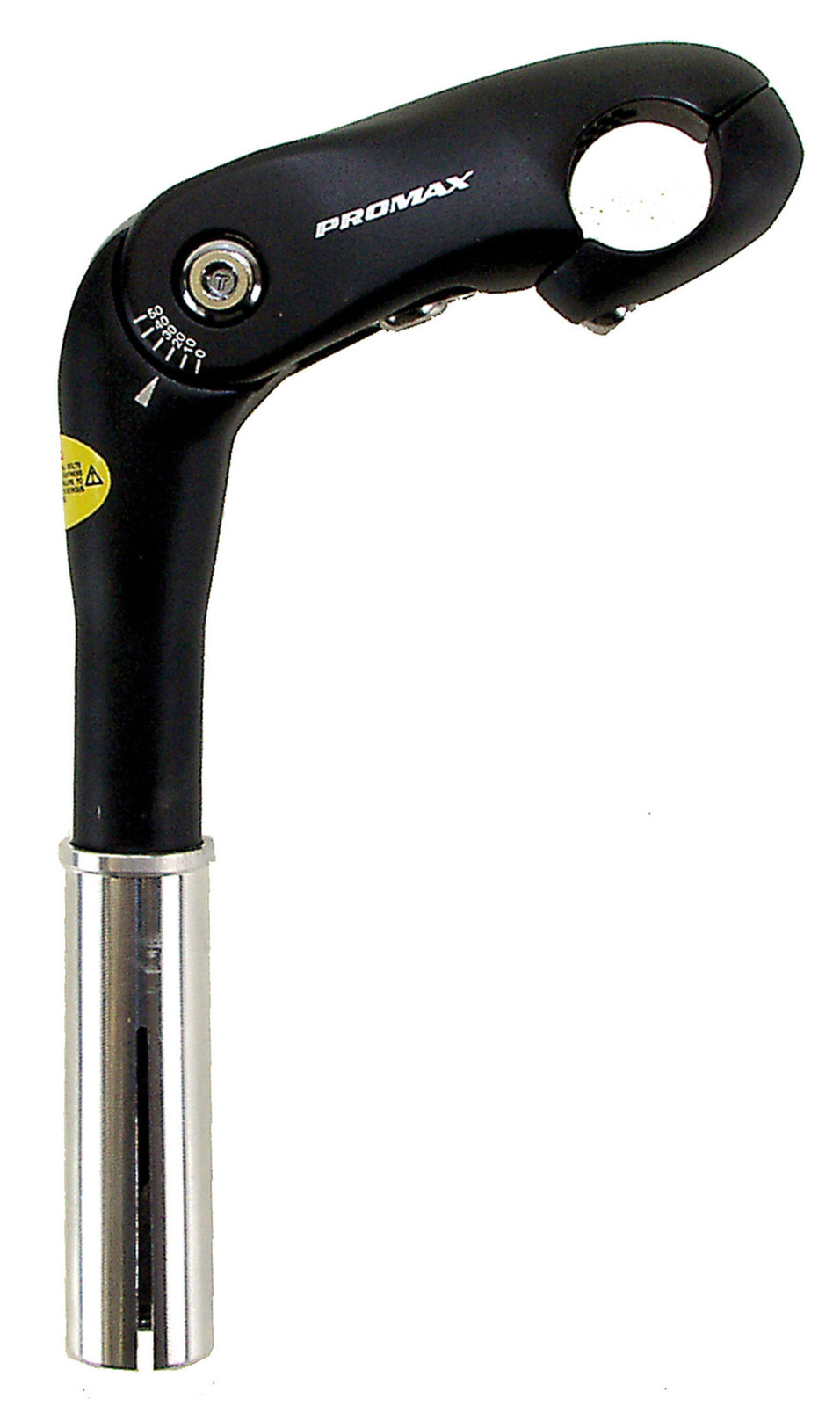  Stem Adjustable Promax Alloy 22.2/25.4mm 85/185mm Black  Stem Adjustable Promax Alloy 22.2/25.4mm 85/185mm Black