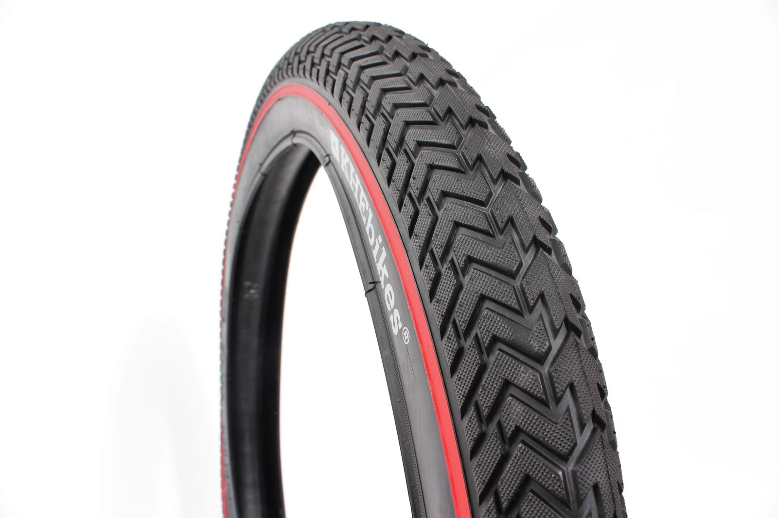 KHE MVP BMX Bike Tyre Street 20" x 2.30", Black with Red Pinline KHE MVP BMX Bike Tyre Street 20" x 2.30", Black with Red Pinline