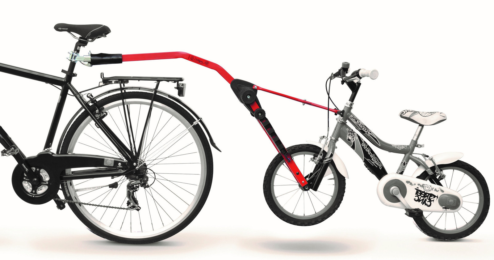 Trail N Fun Tow hitch bike rack Tow Bar Red Steel Suits 10 inch20 inch Bicycles