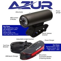 Lightset AZUR Mars USB Rechargeable  400/65 Lumens