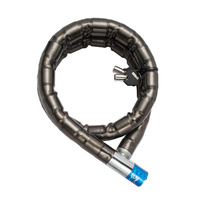  Bike Lock Heavy Duty Armored Cable 22Mmx1000Mm With Two Keys Bulk Packed In Polybag