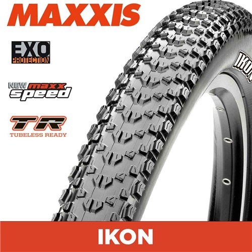 Maxxis IKON 29x2.20 EXO TR Folding Tyre – 120TPI MaxxSpeed Compound Tyre Maxxis IKON 29x2.20 Exo TR  Folding 120TPI MaxxSpeed Compound Black