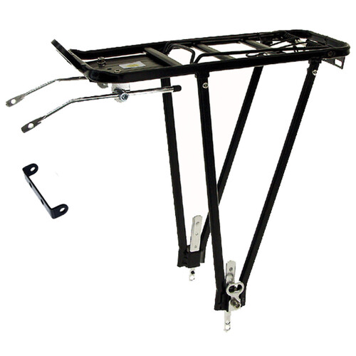 Carrier Rear Alloy Foldable For Size: 26"-28" Adjustable Black Carrier Rear Alloy Foldable For Size: 26"-28" Adjustable Black