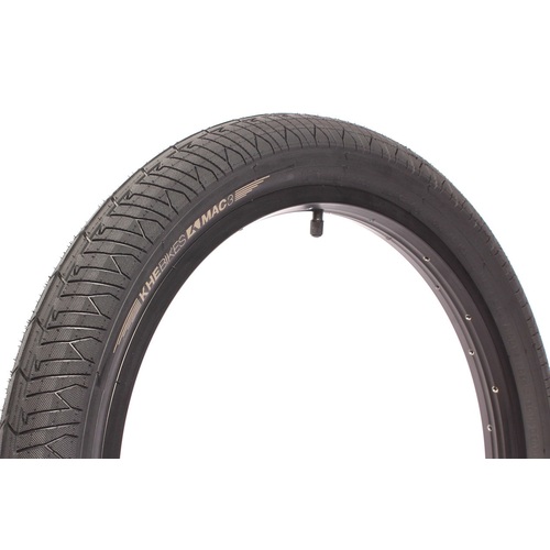 KHE BMX Bike Tyre Street-Park Mac3, 20" x 2.40", Black-Black Sidewall
