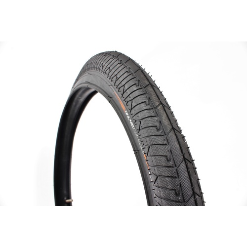 KHE BMX Bike Tyre Standard Street-Park Mac2+, 20" x 2.30", Black-Black Sidewall