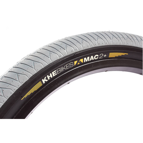 KHE BMX Bike Tyre Standard Street-Park Mac2+, 20" x 2.30", Gray-Black Sidewall KHE BMX Bike Tyre Standard Street-Park Mac2+, 20" x 2.30", Gray-Black Sidewall